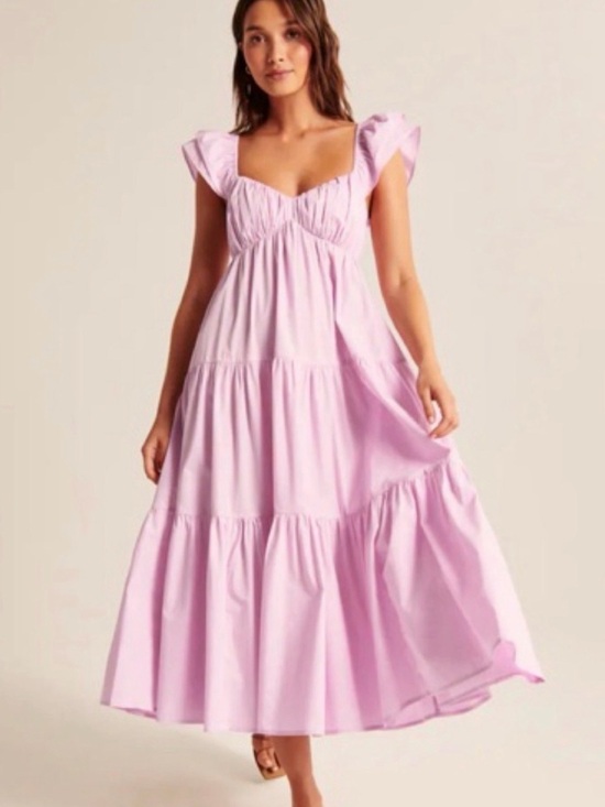 Skies Are Blue Dresses & Skirts - Skies Are Blue Pink Tiered Maxi Dress with Sweetheart Neckline